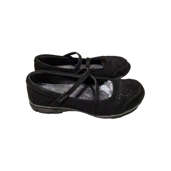 Skechers Biker Blush Women's size 8 Embellished Bling Mary Jane Black shoes - Picture 3 of 7